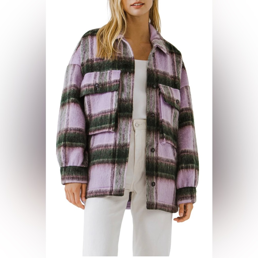 Forever 21 Purple Plaid Shacket